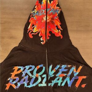 Black Hoodie with Colorful Graphic Design